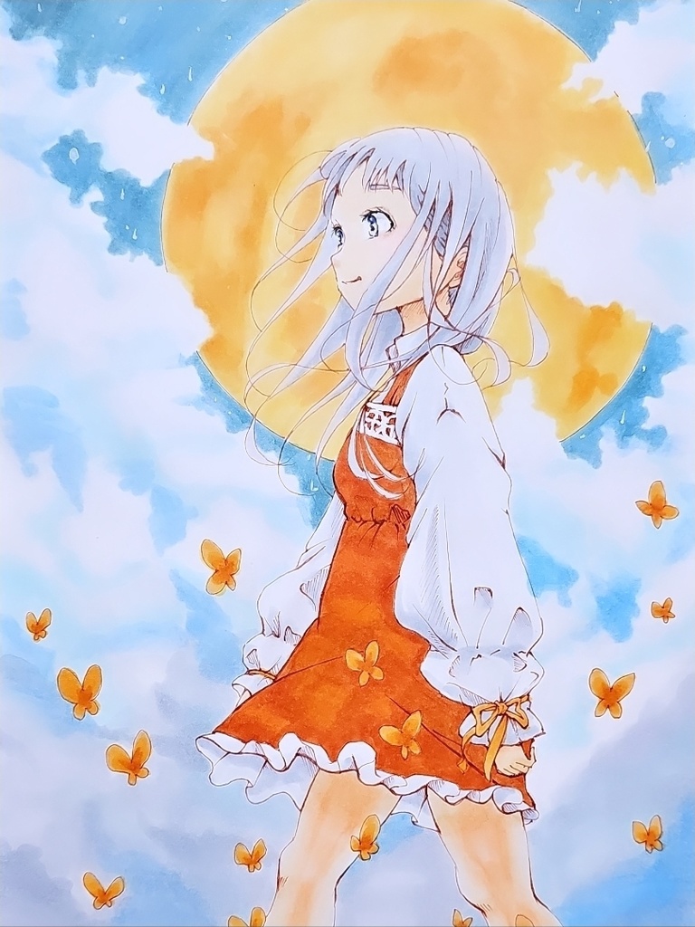 タイトル『Under the Full Moon』アナログイラスト原画販売