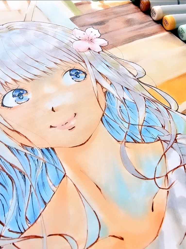 『in a blossom mood 🌸』アナログイラスト原画販売
