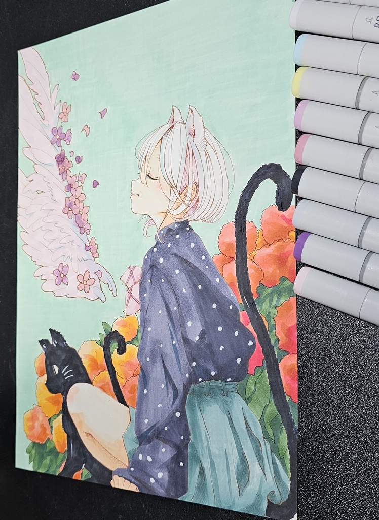 タイトル『Flightless』アナログイラスト原画販売