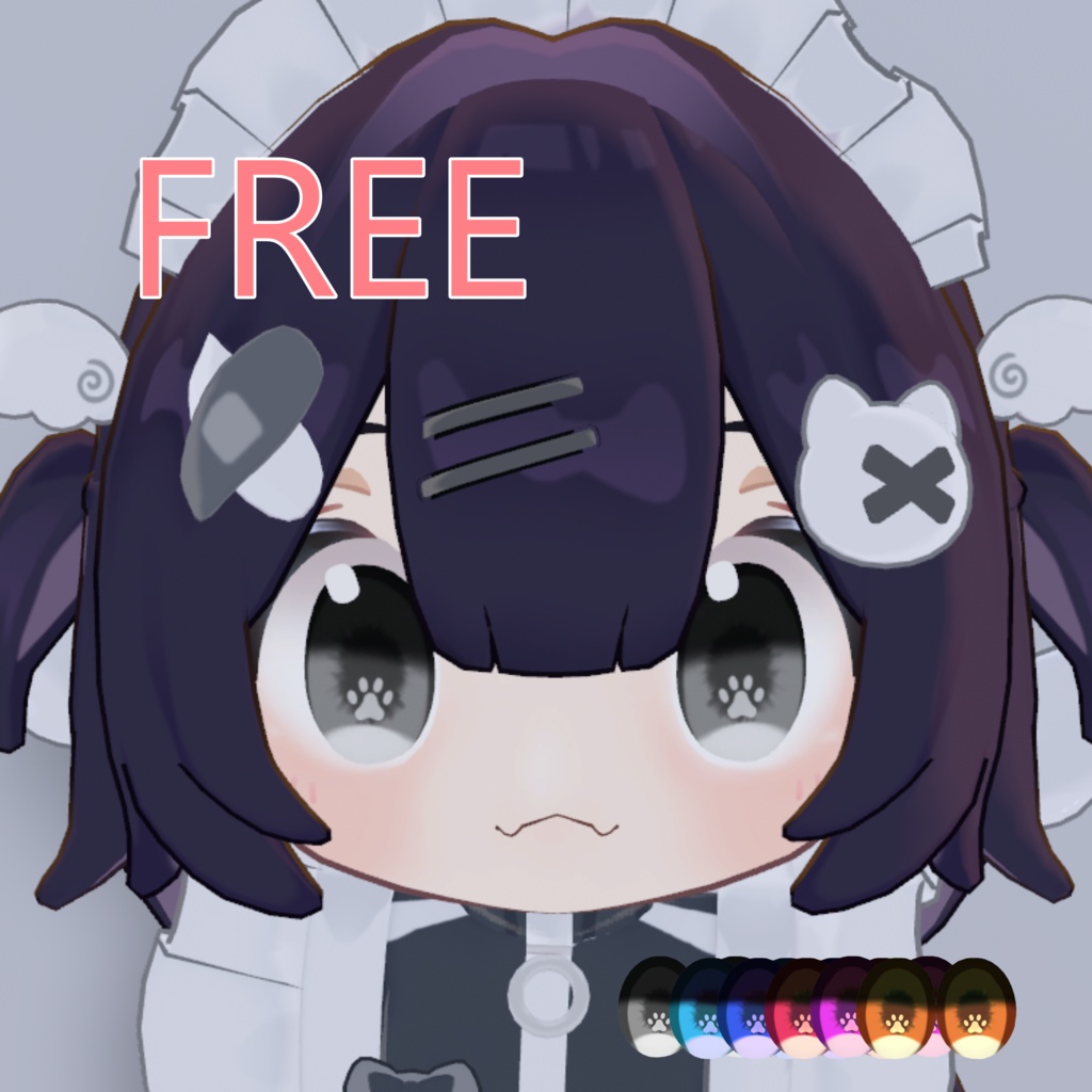 【無料/FREE】まめひなた対応 肉球Eye Texture🐈