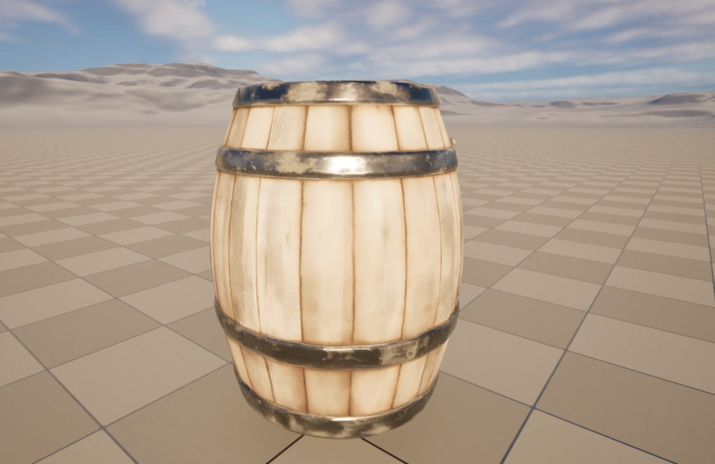 [3D model] Oak cask