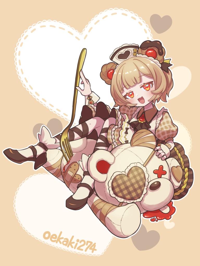 【ステッカー】バレンタインベア