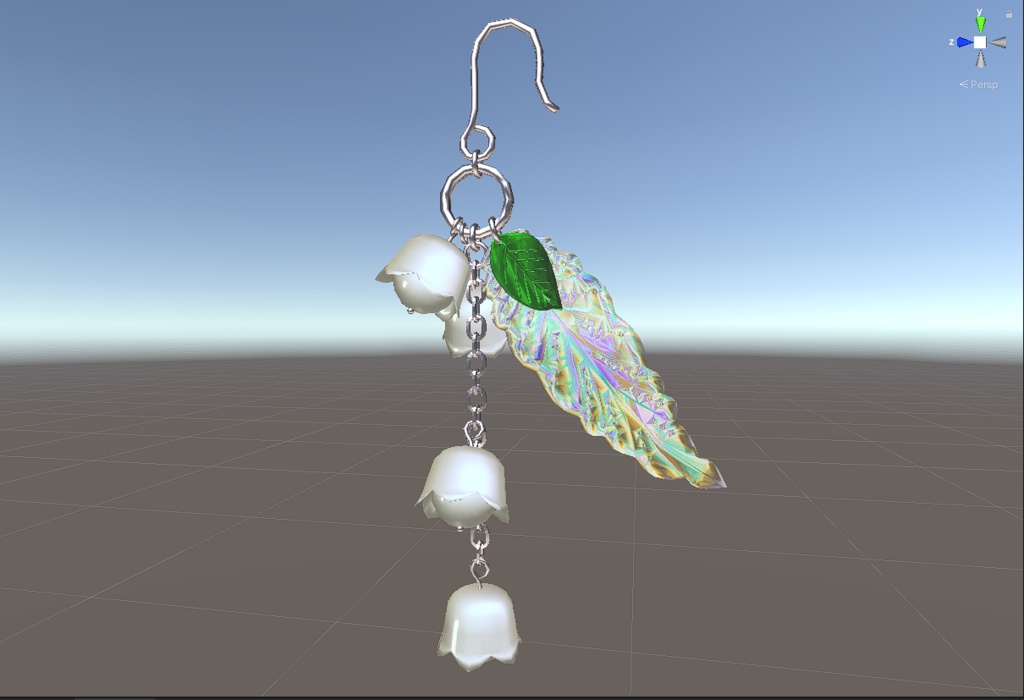 すずらんピアス(夜) (3Dモデルのみ)