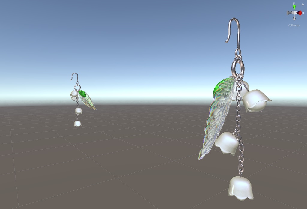 すずらんピアス(夜) (3Dモデルのみ)