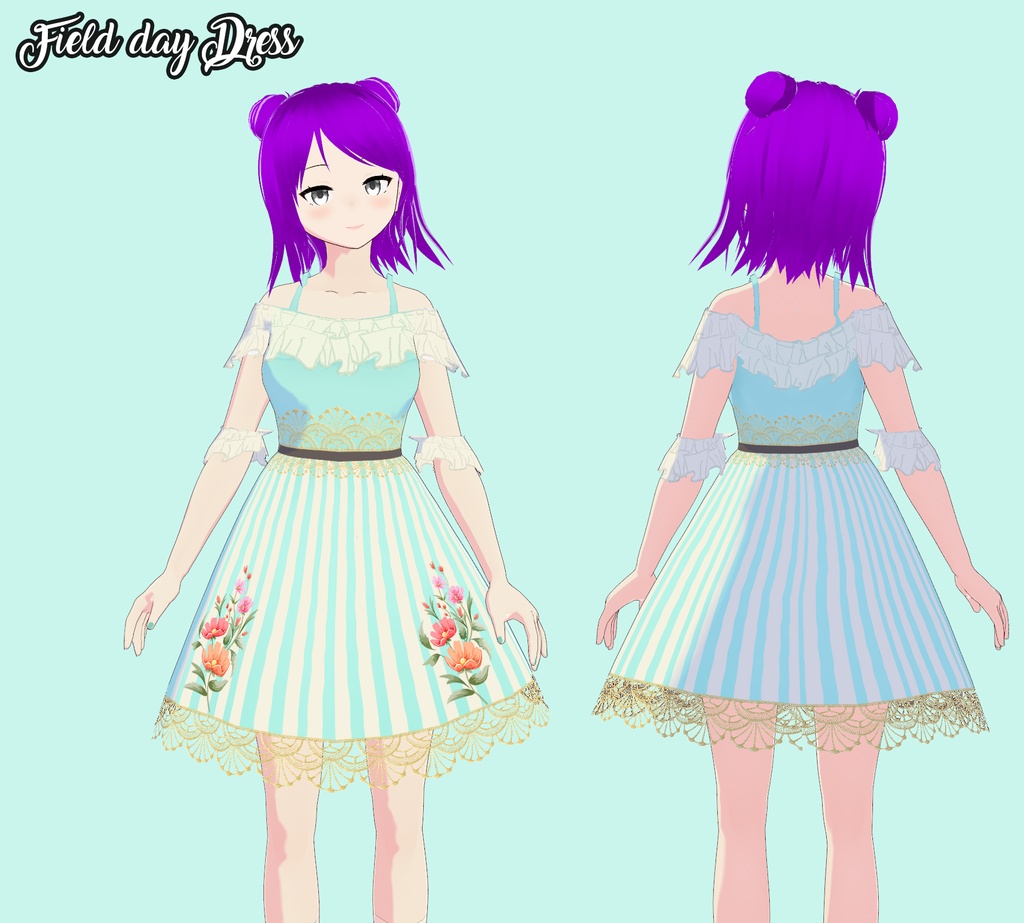 [VROID] Field day green dress