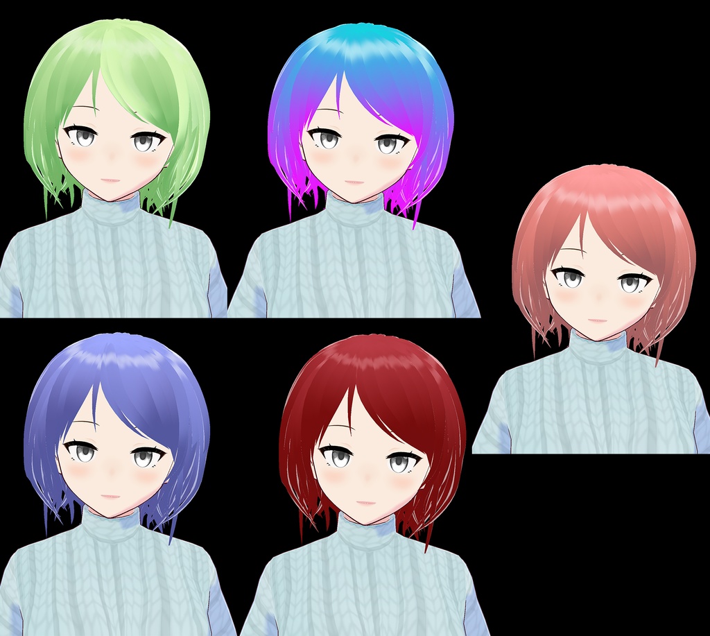 [VROID]  Pastel Hair Textures