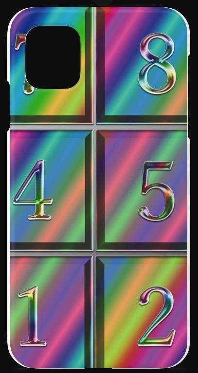 iPhone 11ケース!ネオン風のグラデーションが美しい♪( 正面印刷のみ)