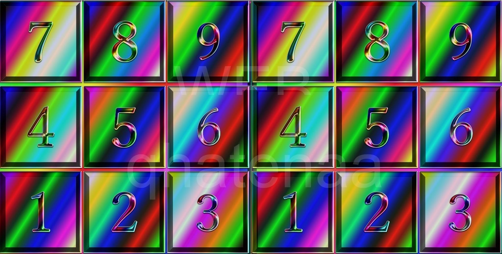 数独、ナンプレ、sudokuのイラスト!カラフルで美しいです。横幅(width)13084px。