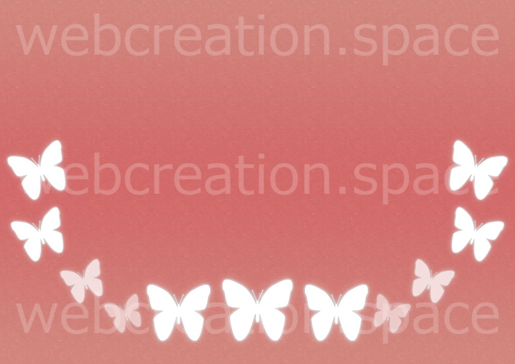 白い蝶と薄い赤の背景が綺麗イラスト素材 ポスターやバナー広告に Qhatenaa Booth