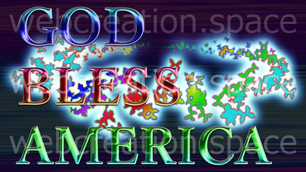 God bless America(米国に神の祝福あらん)!アメリカの国歌のイラスト素材♪