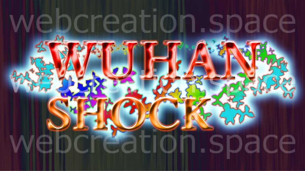 WUHAN SHOCK（武漢ショック）！コロナウイルで経済崩壊を起こす画像素材♪