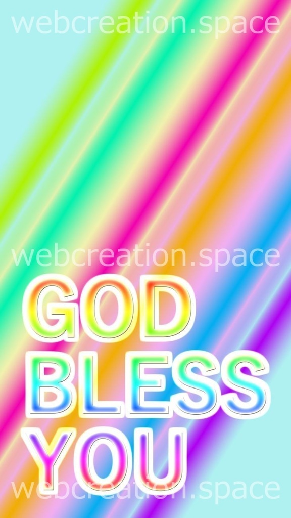 God bless you（幸運を祈ります）信仰宗教や宗教関係者用のカラフルイラスト♪