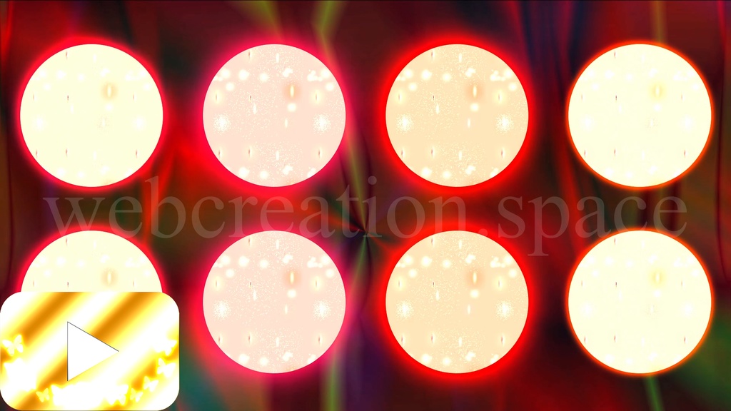 超カッコイイ 光玉の赤色動画背景素材 パチンコ玉のような光る円 Qhatenaa Booth