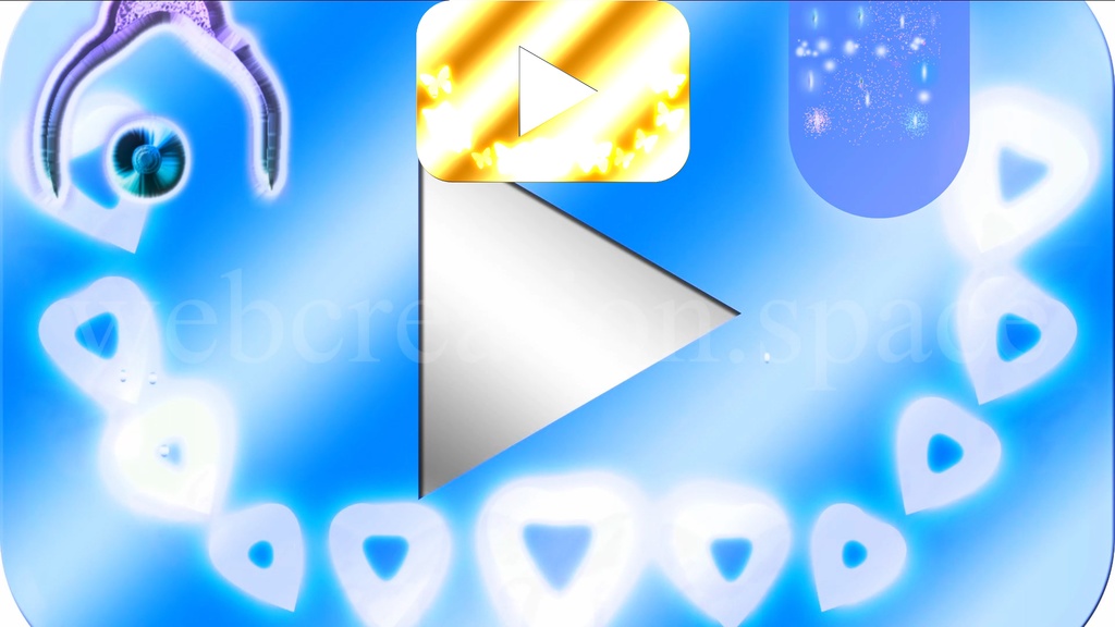 超カッコイイ 有料の動画編集用背景素材 青色の動画再生ボタン Qhatenaa Booth
