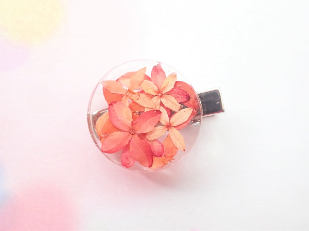 サンタンカのヘアクリップ