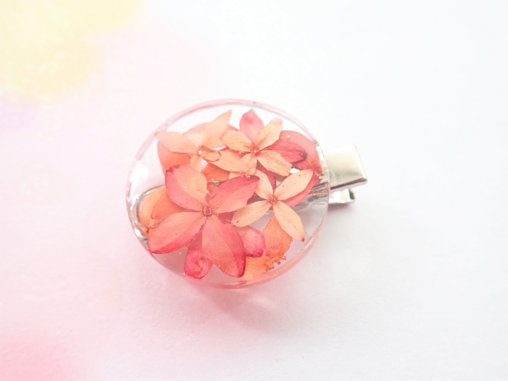 サンタンカのヘアクリップ