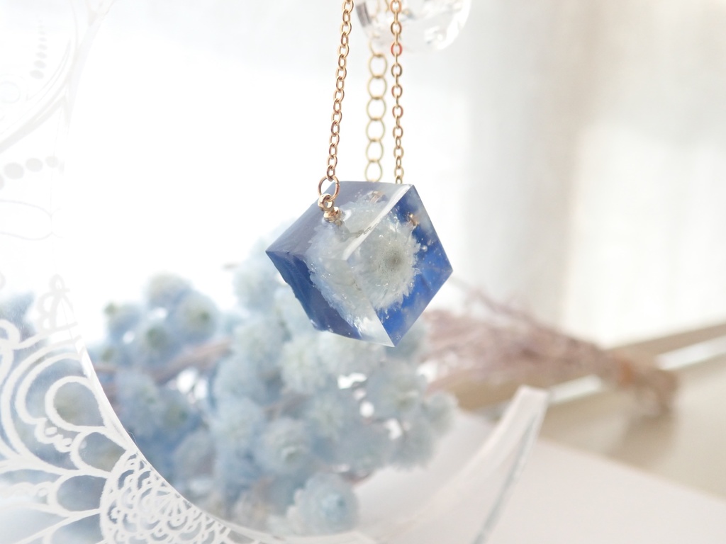 エヴァーラスティング ネックレス ベービブルー✕マリンブルー