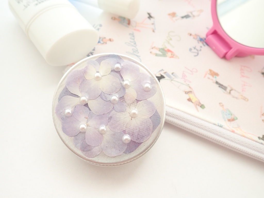 紫陽花の毬 クリームケース・小物入れ