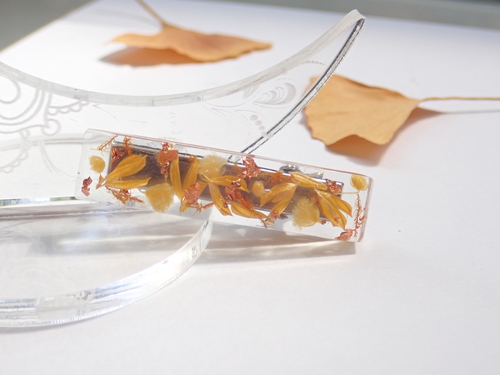 イチョウ黄金 ヘアクリップ