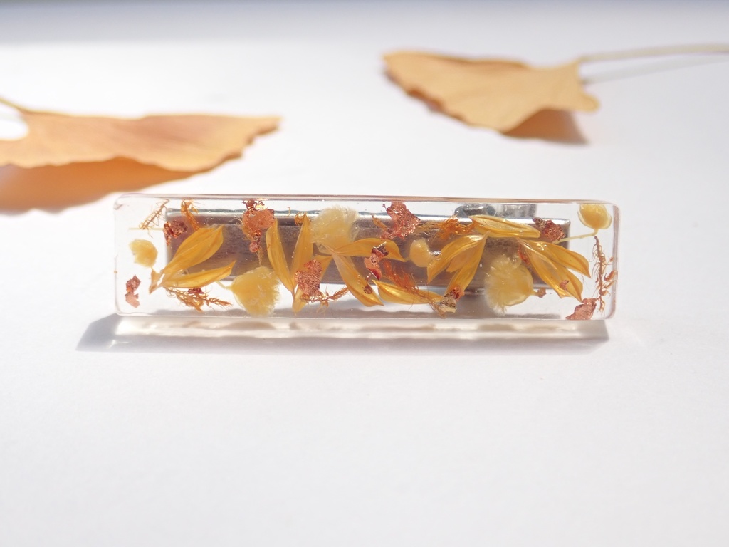 イチョウ黄金 ヘアクリップ