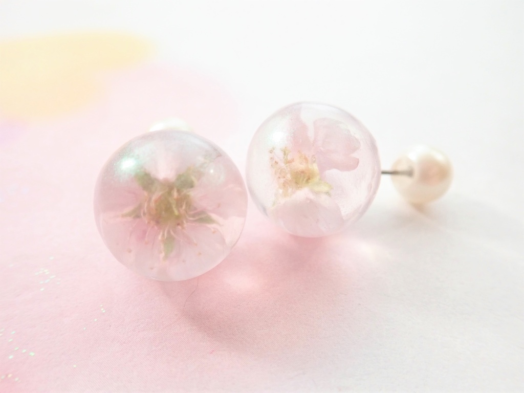 啓翁桜 パールキャッチ 一粒ピアス