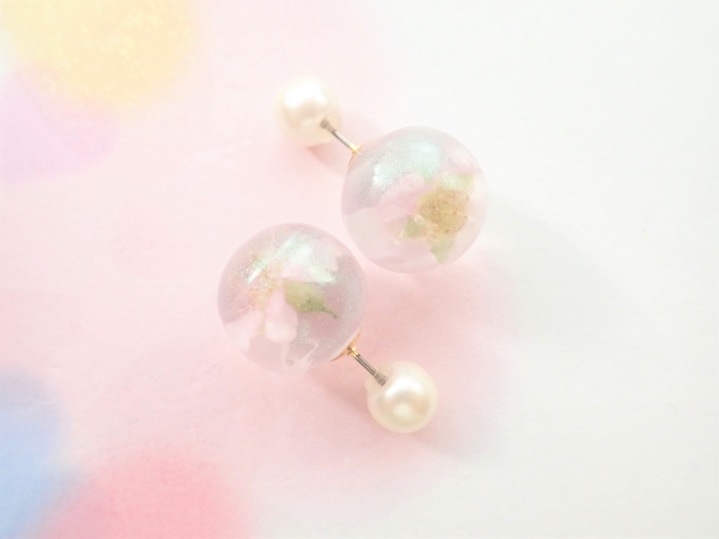 啓翁桜 パールキャッチ 一粒ピアス