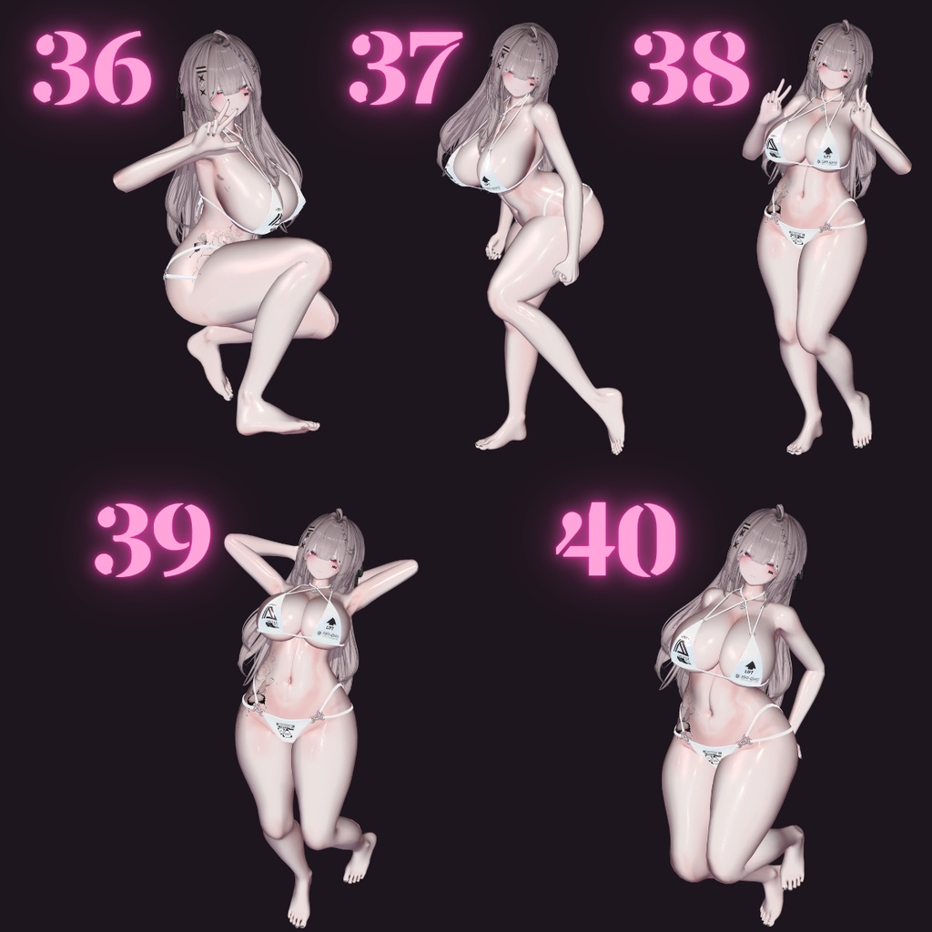 自撮り用ポーズセット  ~40teypes pose set~