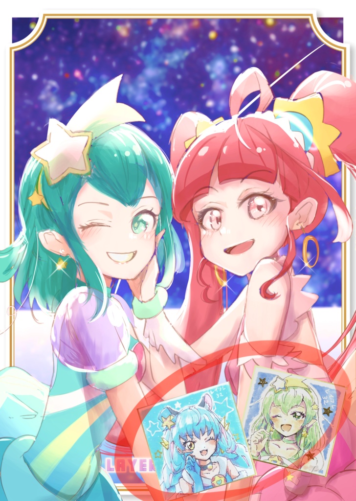 【リクエストお題の豆色紙付き！】スタプリ&ひろプリ&過去イラストまとめ本