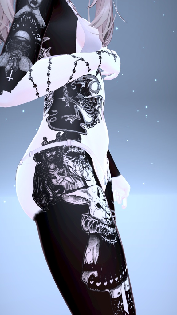 Satanic Nun Manuka Tattoo「マヌカ」/ 悪魔の修道女マヌカのタトゥー