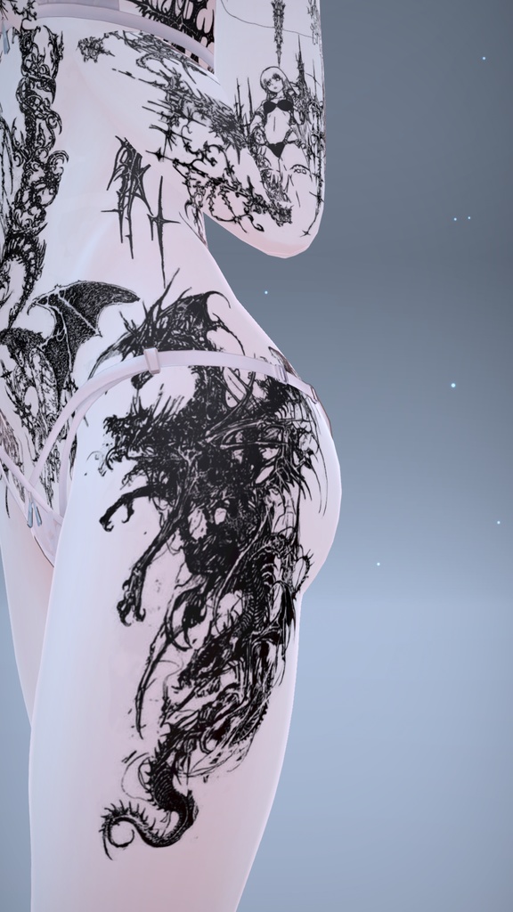 Angel CyberSigilim Mauka Tattoo 「マヌカ」 / エンジェルサイバーシジリズムマウカタトゥー