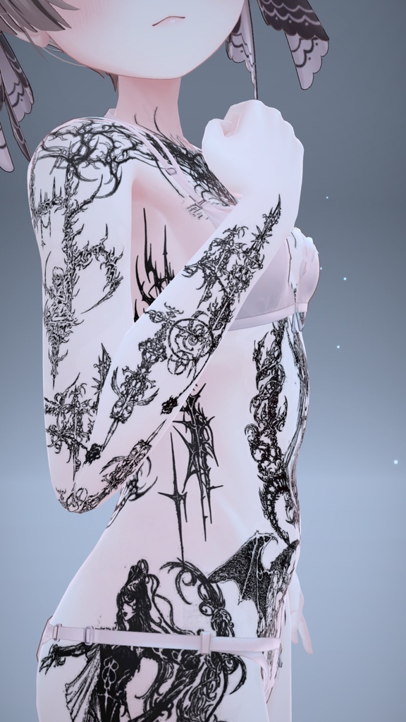 Angel CyberSigilim Mauka Tattoo 「マヌカ」 / エンジェルサイバーシジリズムマウカタトゥー