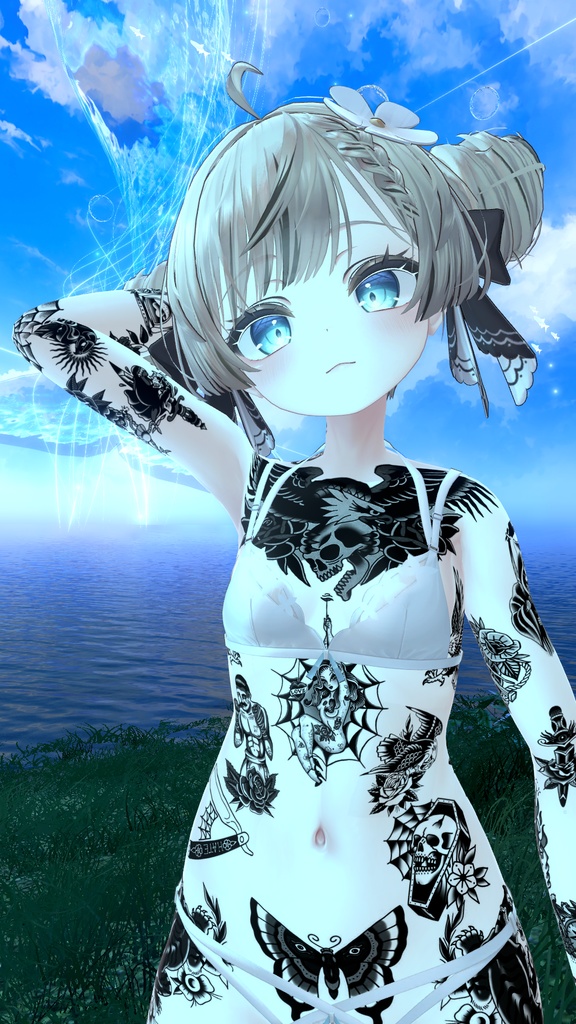 Traditional American BlackWork Manuka Tattoo  「マヌカ」/伝統的なアメリカのブラックワークマヌカタトゥー