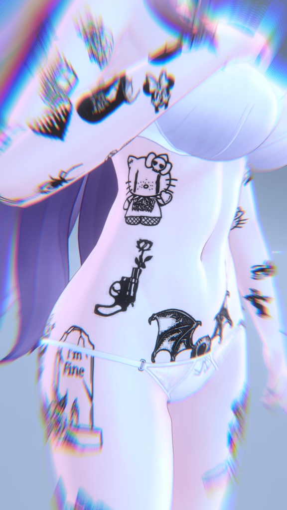 Basic Bitch Tattoo Moe「萌」/基本ビッチタトゥー萌え