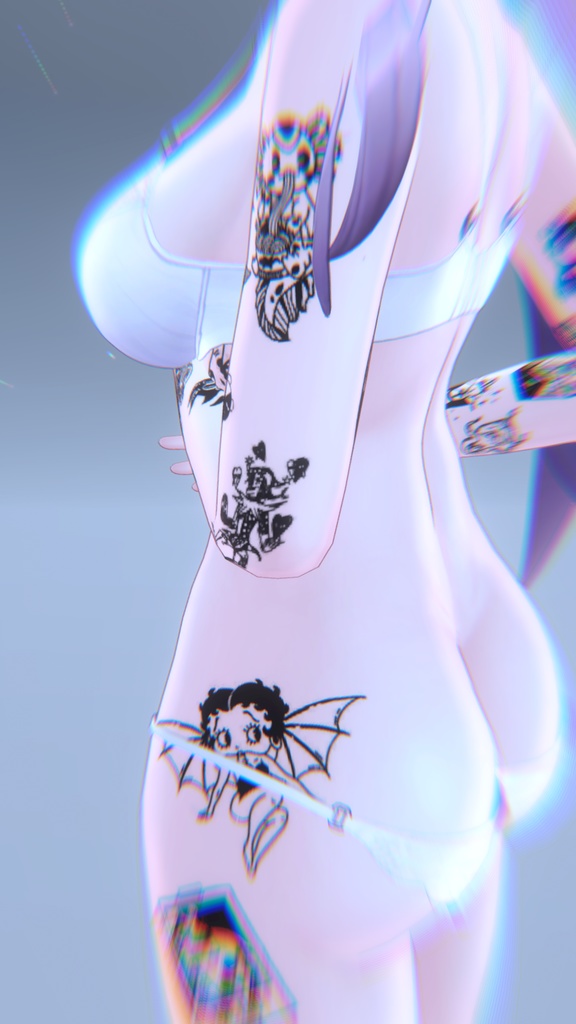 Basic Bitch Tattoo Moe「萌」/基本ビッチタトゥー萌え