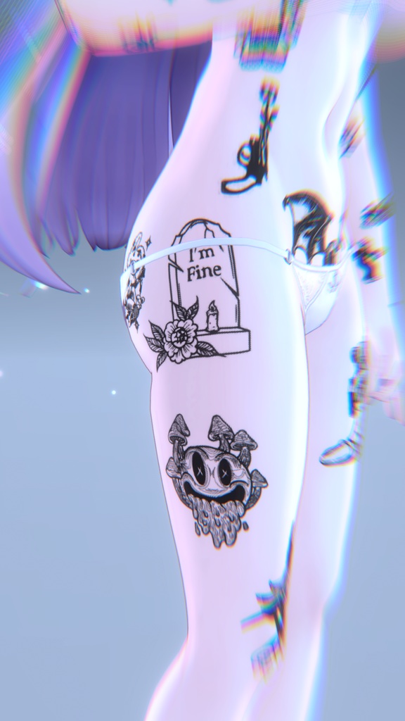 Basic Bitch Tattoo Moe「萌」/基本ビッチタトゥー萌え