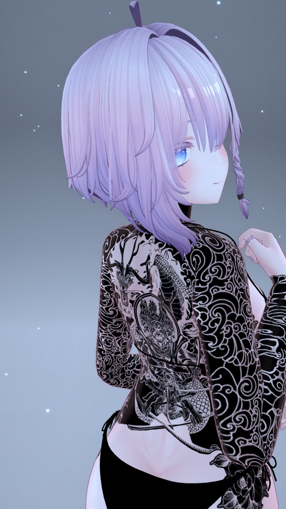 🐉BlackOut Dragon And Snake Moe Tattoo 「萌」/ ブラックアウトドラゴンとスネークの萌えタトゥー🐍