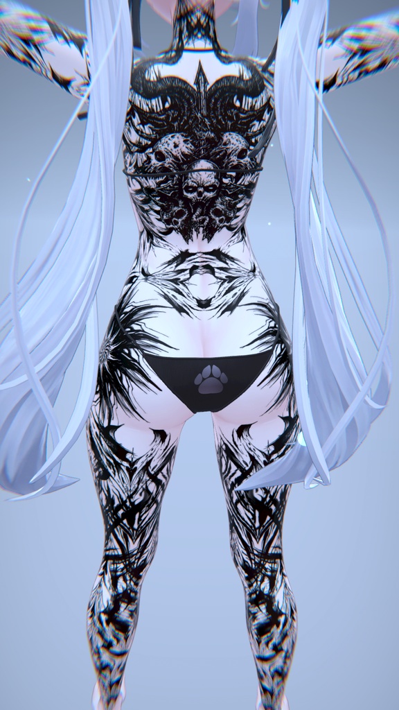 💀SIO Gothic Skull Tattoo / SIO ゴシック スカル タトゥー💀