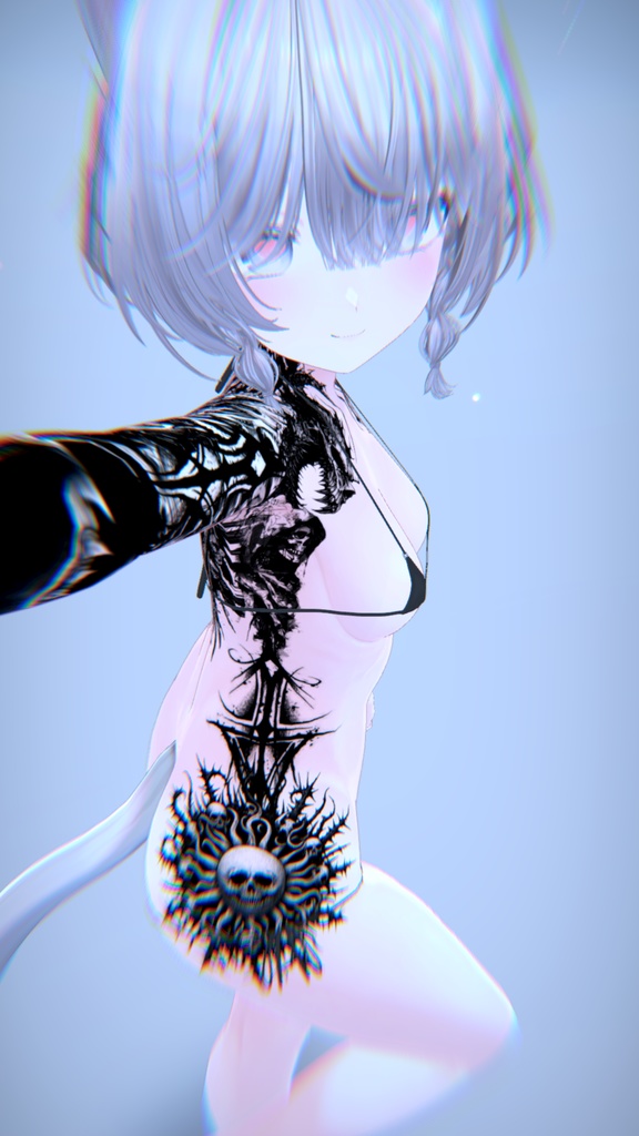 🩸✡Black Sun Ritual Tattoo Pack /ブラックサンリチュアルタトゥーパック 7 Avatars✡🩸