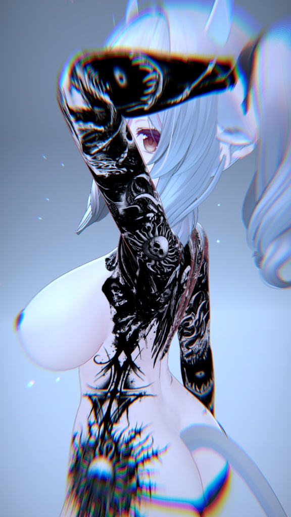 🩸✡Black Sun Ritual Tattoo Pack /ブラックサンリチュアルタトゥーパック 7 Avatars✡🩸