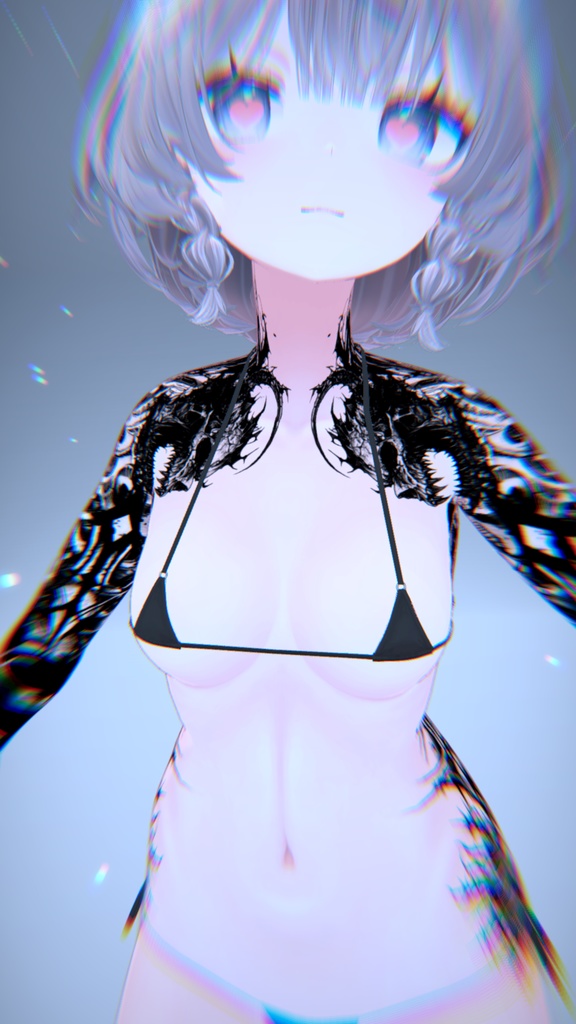 🩸✡Black Sun Ritual Tattoo Pack /ブラックサンリチュアルタトゥーパック 7 Avatars✡🩸