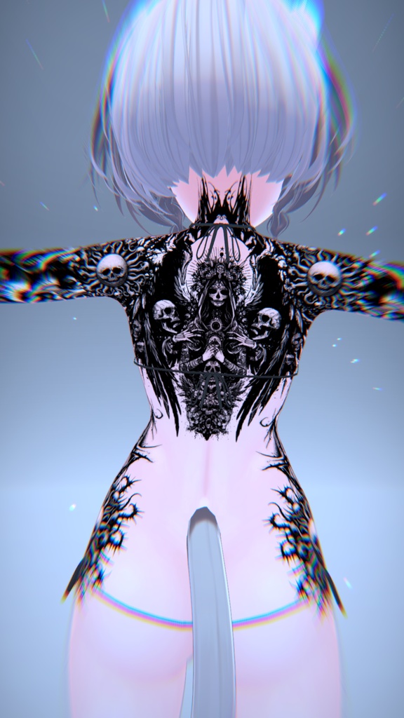 🩸✡Black Sun Ritual Tattoo Pack /ブラックサンリチュアルタトゥーパック 7 Avatars✡🩸