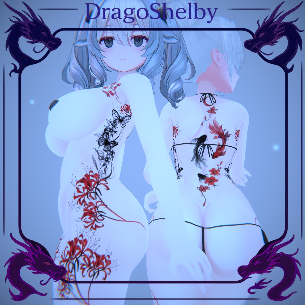 🌹Eternal Higanbana Tattoo Pack / 永遠の彼岸花タトゥーパック 🌹