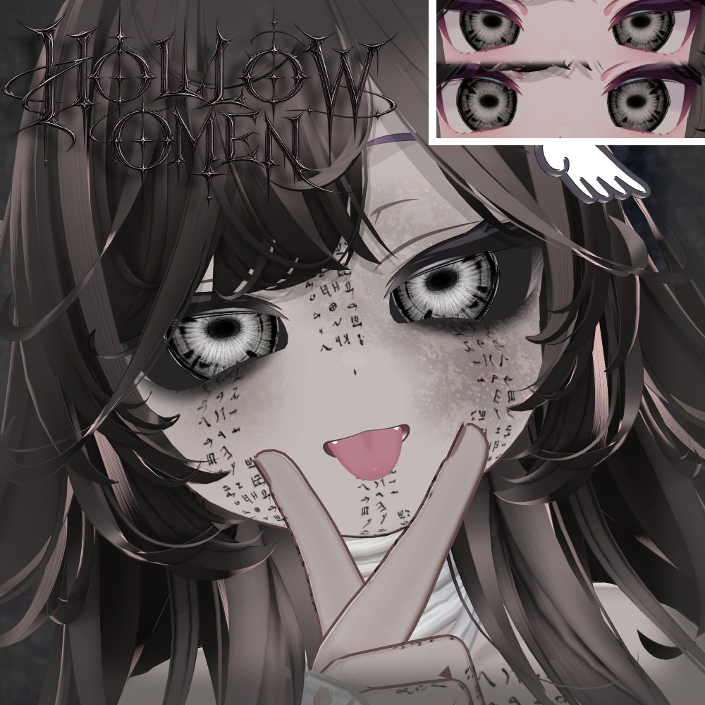 💀HOLLOW OMEN Texture Eyes Pack for 14 Avatars / HOLLOW OMEN 14アバター対応 アイテクスチャパック💀