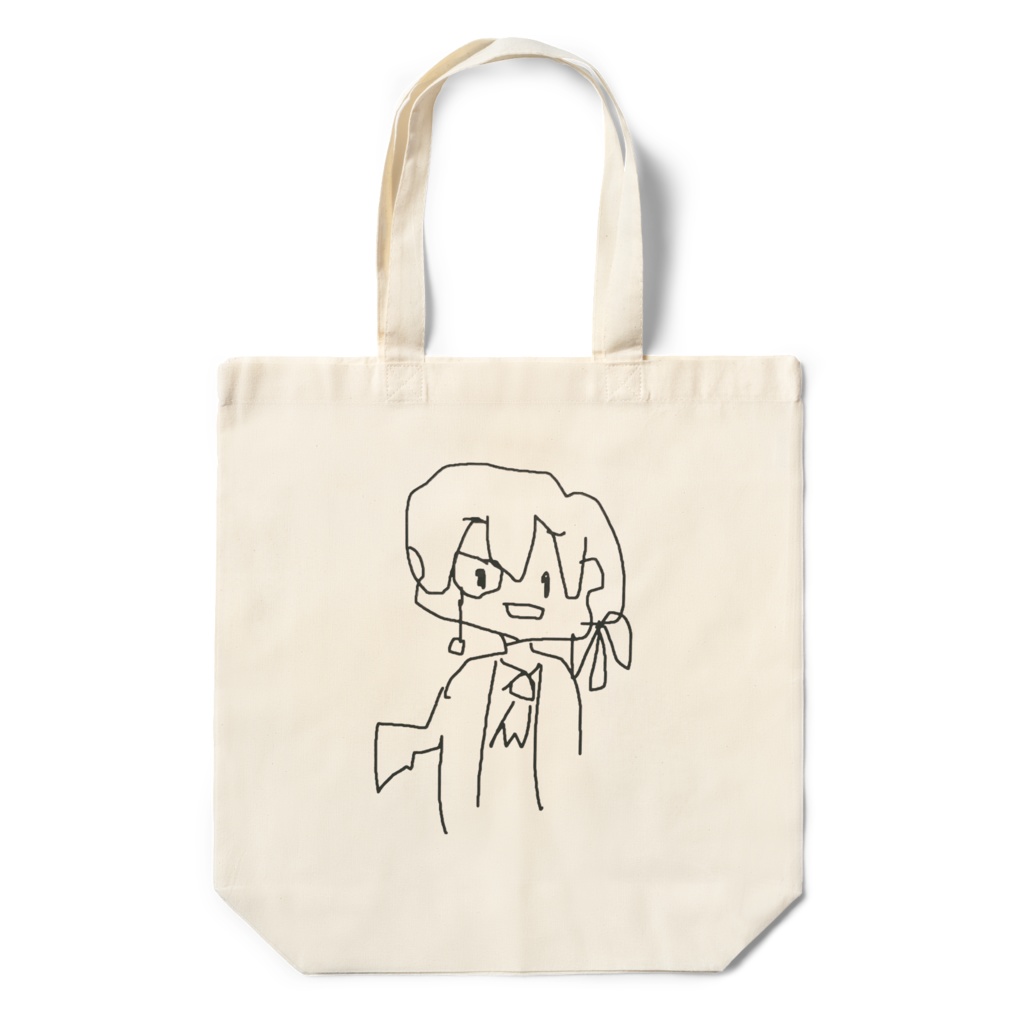 マウスで描いたやましろくんトート
