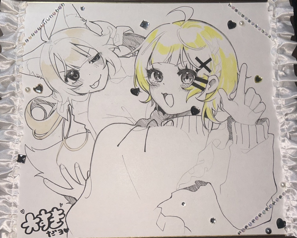 世界に一つ🎀すふふま色紙イラスト♡