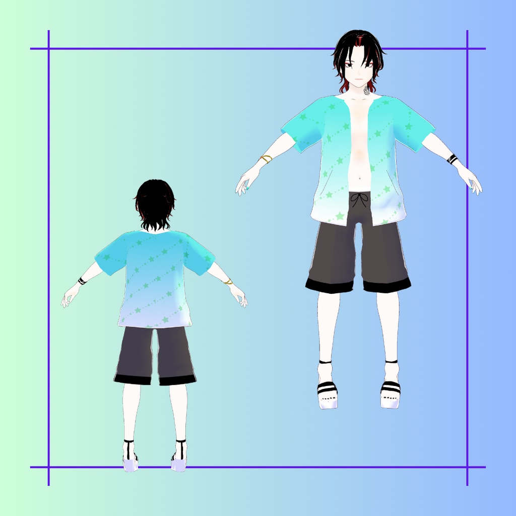 Vroid メンズ水着 swimwear summerwear