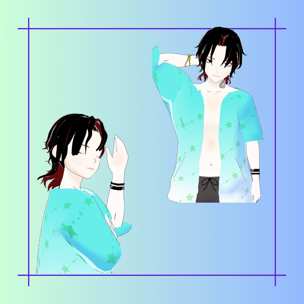 Vroid メンズ水着 swimwear summerwear