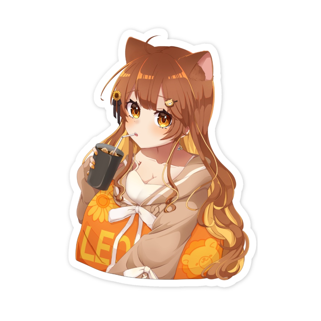 れおちゃスマホ用ステッカー