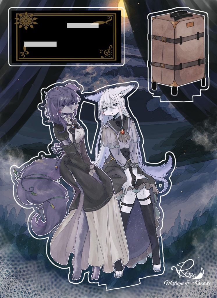 ✿みずえな・奏まふ けもちゃんフレーム付きアクスタ☾