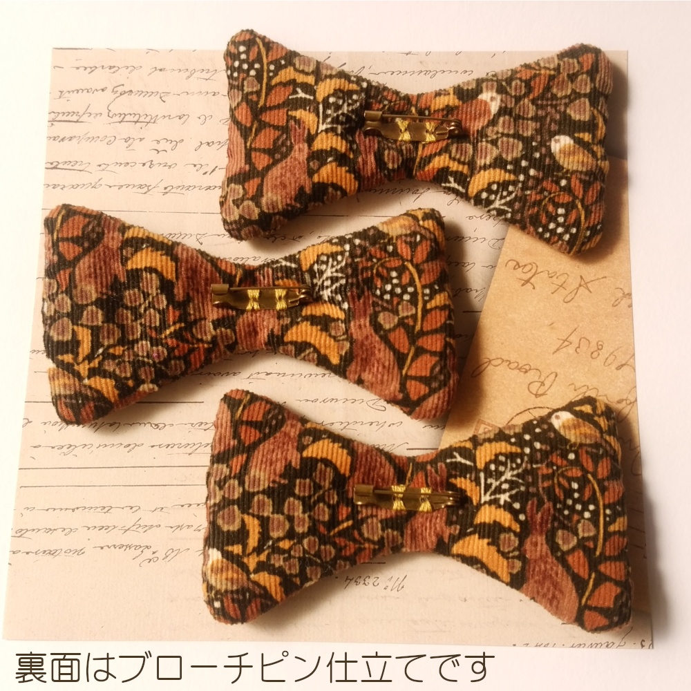 ブローチ「リボン・小鳥の森」BS001